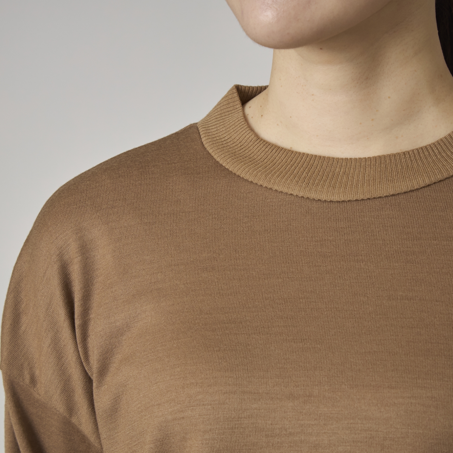 sohi/ウォッシャブルウール天竺プルオーバー